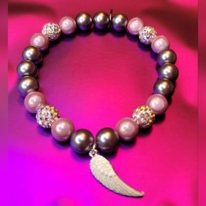 Wing & Bling Bracelet for Breast Cancer Awareness
